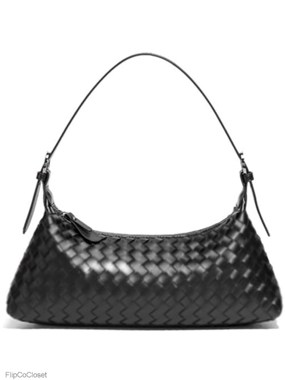 Woven Faux Leather Shoulder Crossbody Hobo Handbag